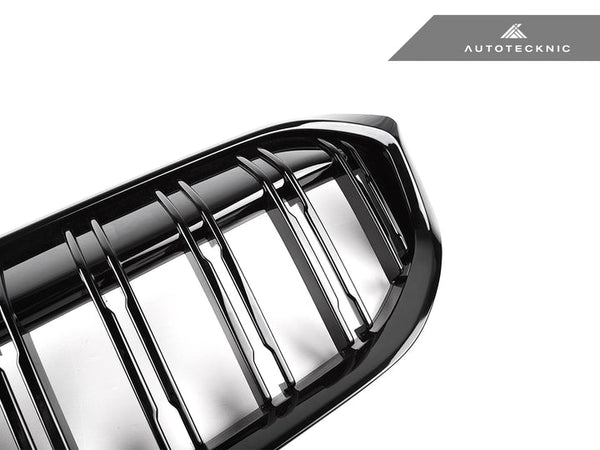 AutoTecknic G20 3-Series LCI Dual-Slat Front Grille - Gloss Black