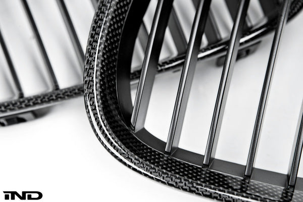 iND e9x m3 carbon fiber front grille set - iND Distribution