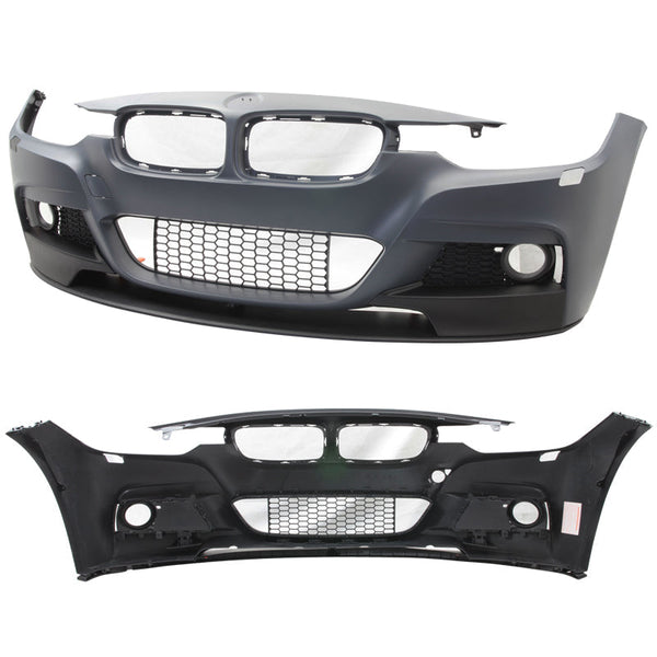 Fits 12-18 BMW F30 3 Series M Performance Style Front Bumper Cover W/ Fog Cover
