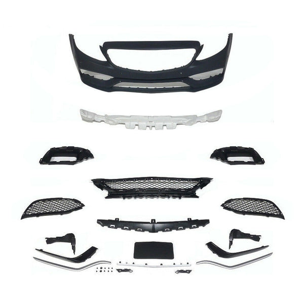Fits 15-18 Benz W205 C-Class C63 AMG Style Front Bumper Cover Conversion Kits PP