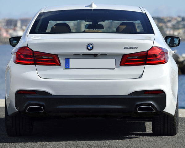 Rear Bumper Cover Compatible With 2017-2020 BMW G30, 5 Series M-Tech Rear Bumper Lip Cover PP by IKON MOTORSPORTS, 2018