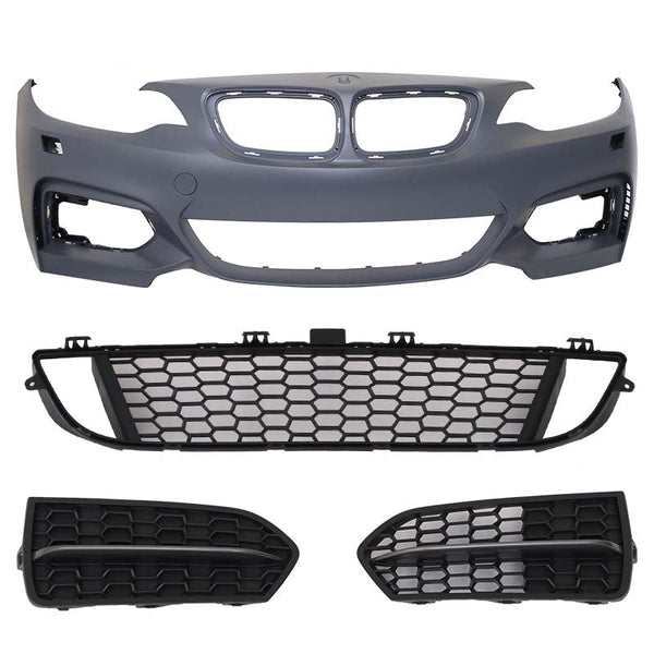 Fits 14-21 BMW F22 F23 2-Series M Sport Style Front Bumper Cover Conversion PP