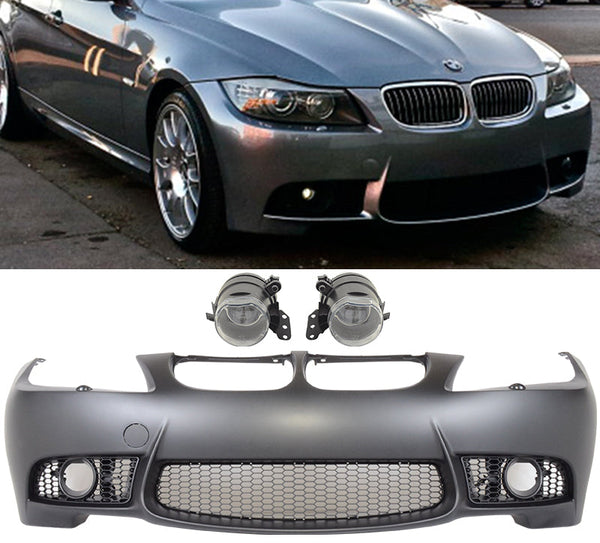2009-2011 BMW E90 3-Series Sedan M3 Style Front Bumper Conversion Kit W/ Fog Lights - ModMyEuro