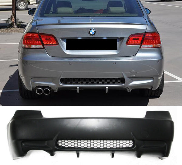2007-2013 BMW E92 E93 M3 Style Rear Bumper Conversion Kit W/ Single Exhaust - ModMyEuro