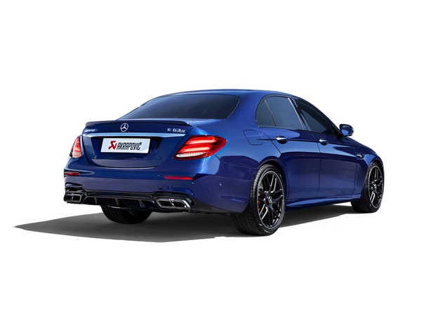 Akrapovic 2018 Mercedes Benz E63 Evolution Line (Titanium) & Link Pipe w/ Gloss Carbon Fiber Tips - ModMyEuro