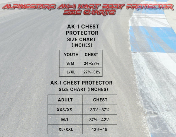Alpinestars_AK-1_Kart_Body_Protector_Size_Chart_Image