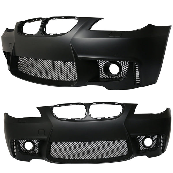 Fits 04-10 BMW E60 5-Series 1M Style Front Bumper Cover Replacement Full Kit PP