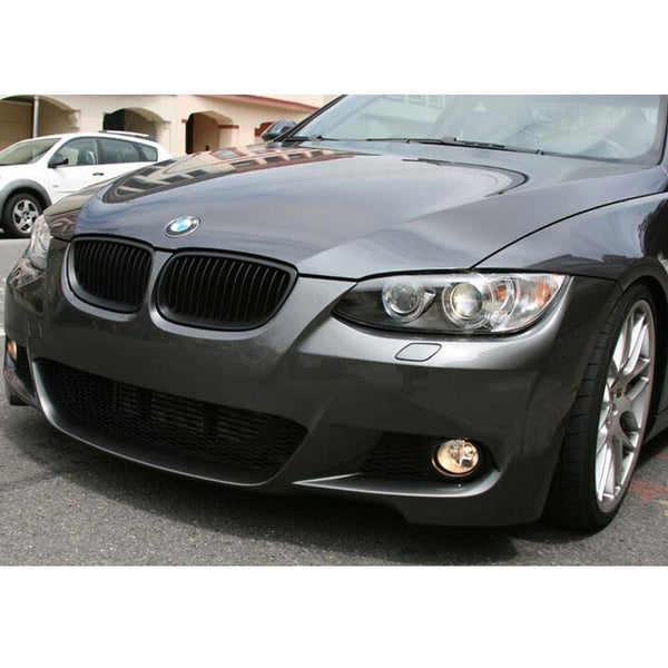 Front Bumper Cover Guard Compatible With 2007-2010 BMW E92 E93 3 Series, M-Tech Style Unpainted PP Bumper Guard Protector Mask M-Tech Replacement by IKON MOTORSPORTS, 2008 2009