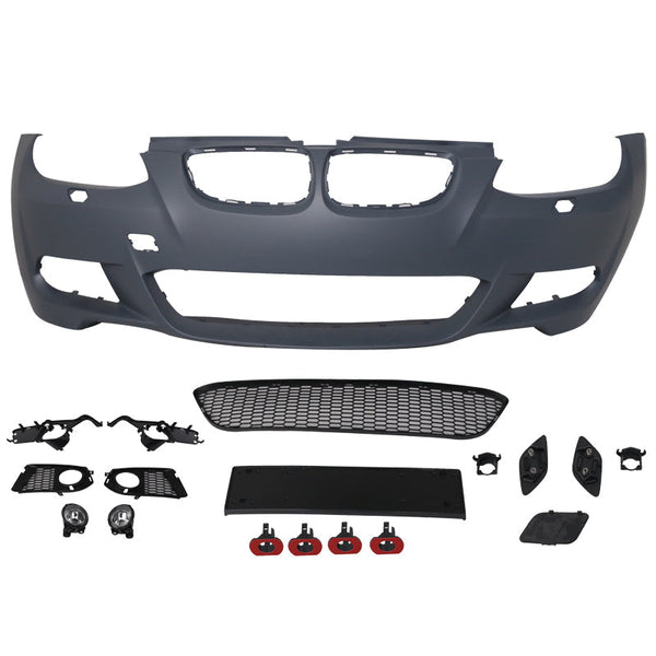 Fits 07-10 E92 E93 Pre-LCI M-T Msport Front Bumper Cover Replacement+Foglamp