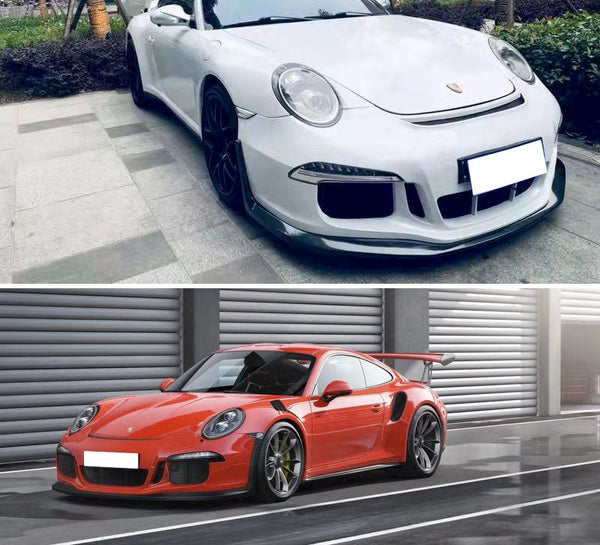 IKON MOTORSPORTS, Front Bumper Cover Compatible With 2005-2012 Porsche 911 997, Upgrade to 991 GT3 RS Style Front Bumper Conversion Replacement