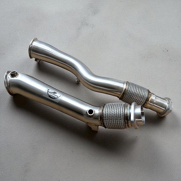 BMW S58 X3M & X4M Catless Race Downpipe (3.5 Inch Diameter) - Palenon Performance