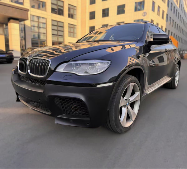 For 08-14 BMW X5 E71 X6M Style PP Front Bumper Cover Conversion + Grilles W/ PDC