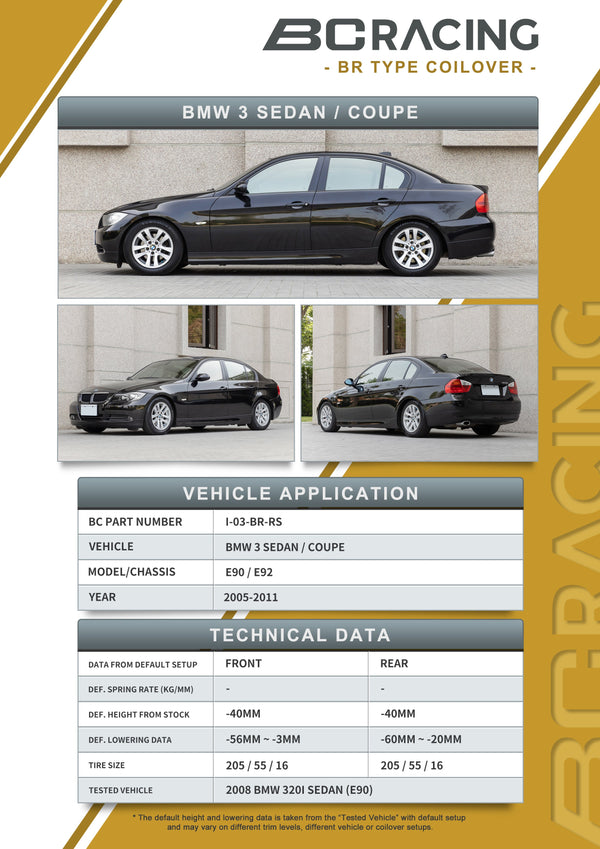 06-11 BMW 3 Series E90 / E92 (Coupe / Sedan) (Non-M)