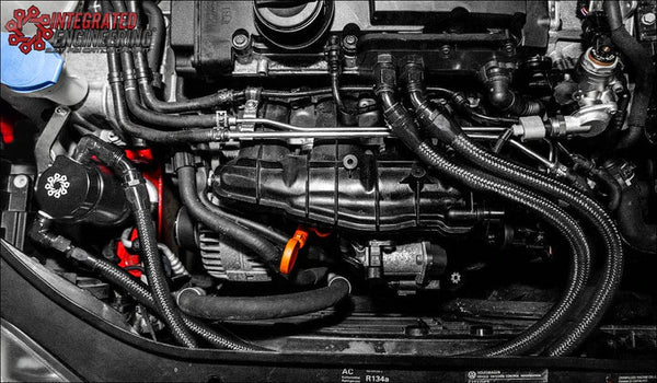 Integrated Engineering Recirculating Catch Can Kit - MK5/MK6 Golf R 2.0T FSI (OEM Valve Cover)