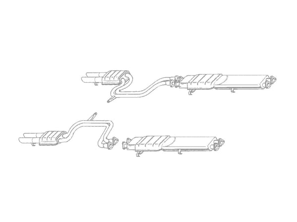 Ferrari 365 GTB 4 Daytona S2 (USA Spec) Stainless Steel Exhaust (1970-74)