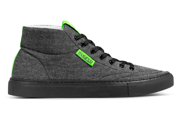 Side view of Sparco Futura motorsport shoes, showcasing sleek design and ergonomic fit for superior comfort and control.
