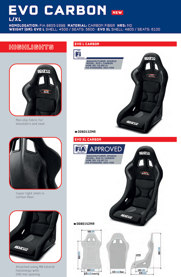 Sparco-Evo-L-XL-Carbon-Fiber-Race-Seat-sale-Image