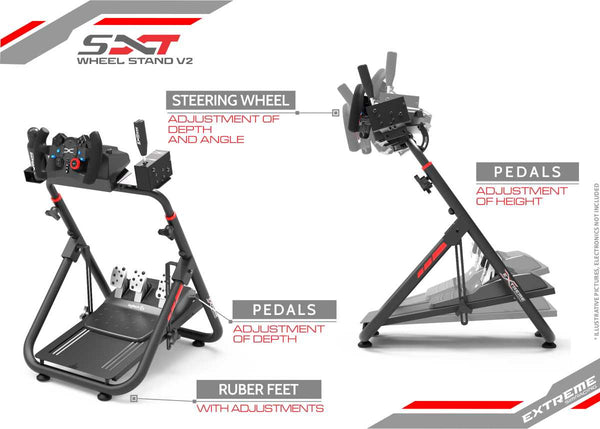 Sim Racing Wheel Stand - Extreme Sim Racing SXT V2 Adjustments view