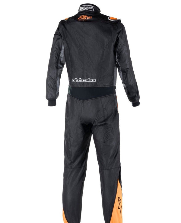 Alpinestars Atom Graphic Fire Suit Bootcut Black / orange Back Image