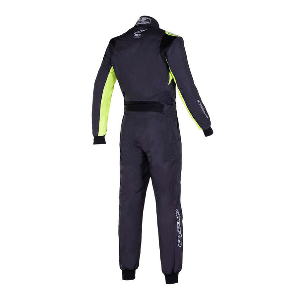 Alpinestars KMX-9 v3 Graphic 3 Kart Racing Suit - Competition MotorsportAlpinestars KMX-9 v3 Graphic 3 Kart Racing Suit Black / Yellow Rear Image