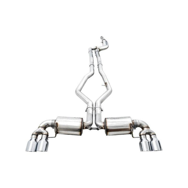 AWE Tuning 2019+ BMW M340i (G20) Non-Resonated Touring Edition Exhaust - Quad Chrome Silver Tips - ModMyEuro