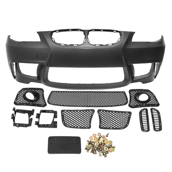 Fits 04-10 BMW E60 5-Series 1M Style Front Bumper Cover Replacement Full Kit PP