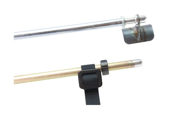 image of bolt-in racecar window net kit upper and lower mount bars