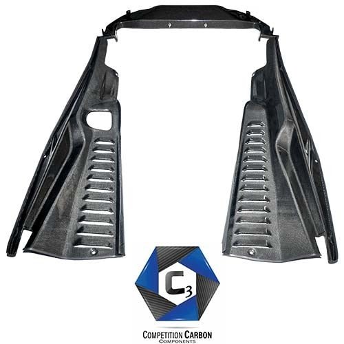 C3 Carbon Ferrari 458 Carbon Fiber Engine Trim - Competition Motorsport