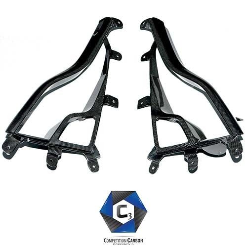 C3 Carbon Ferrari 458 Carbon Fiber Rear Fog Light Trim - Competition Motorsport