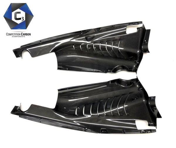 C3 Carbon Ferrari 488 GTB Carbon Fiber Engine Surrounds - Competition Motorsport