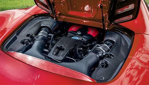 C3 Carbon Ferrari 488 Spider Carbon Fiber Engine Trim - Competition Motorsport