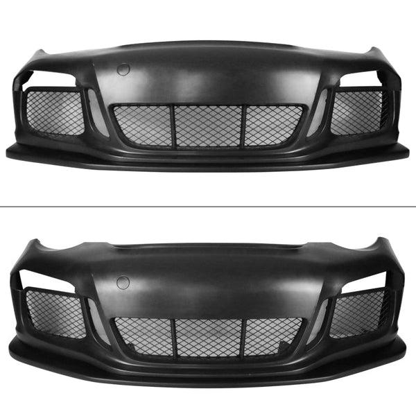 Fits 05-12 Porsche Carrera 911 997 to 991 GT3 RS Style Front Bumper Cover w/ DRL