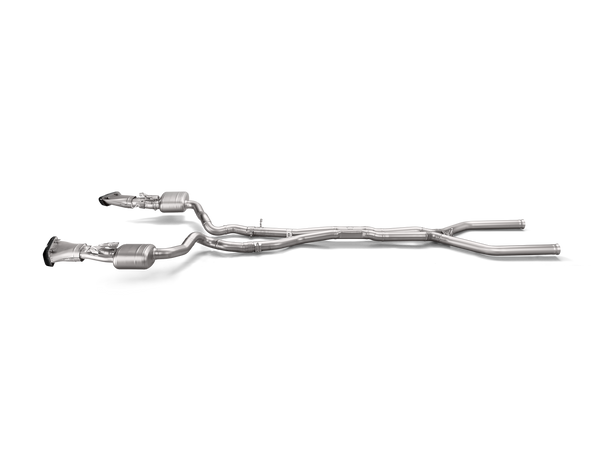 Akrapovic 2018 Mercedes Benz E63 Evolution Line (Titanium) & Link Pipe w/ Gloss Carbon Fiber Tips - ModMyEuro