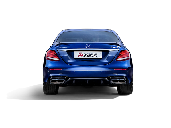 Akrapovic 2018 Mercedes Benz E63 Evolution Line (Titanium) & Link Pipe w/ Gloss Carbon Fiber Tips - ModMyEuro