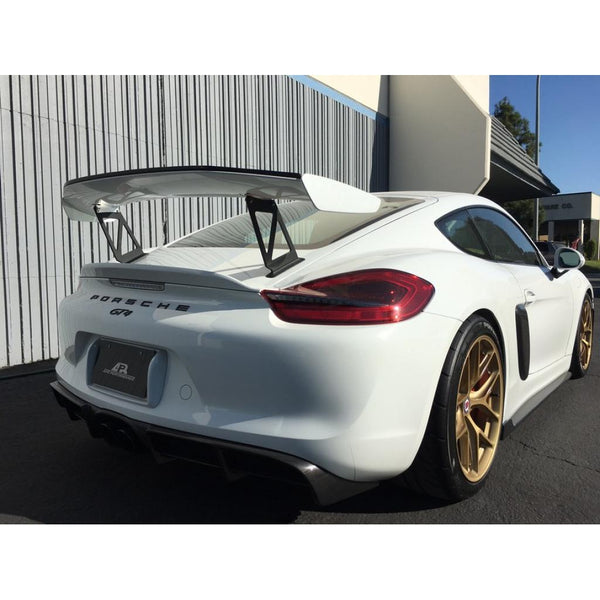 2015-2016 Porsche 981 Cayman GT4 Aluminum Factory Wing Extension Kit - ModMyEuro