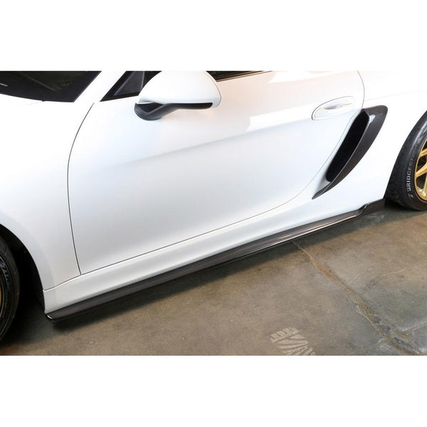 2015-2016 Porsche 981 Cayman GT4 Carbon Fiber Side Skirt Extensions - ModMyEuro