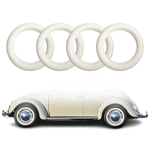 Volkswagen Jetta 16" Tire Wall Portawall Rims Sidewall Rubber Ring Set White 4x
