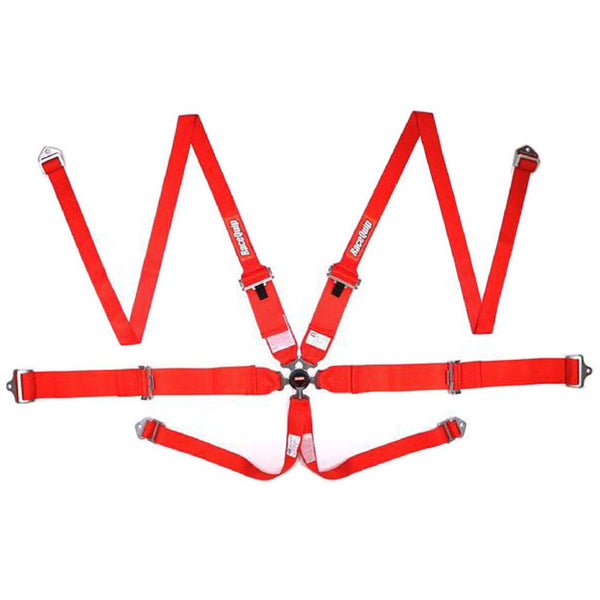 RaceQuip Black SFI Camlock 6pt Pullup Lap HNR Seat Belt (747007/17/77)