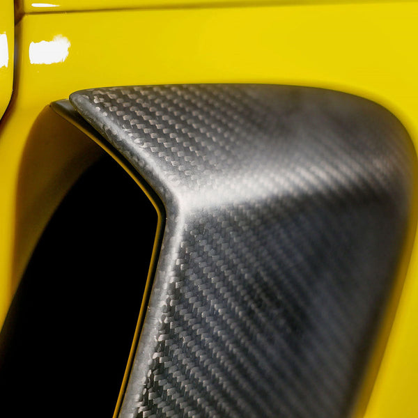 SilverRocket Dry Carbon Fiber Rear Side Air Intake Covers (Porsche GT4/GT4 RS) - ModMyEuro