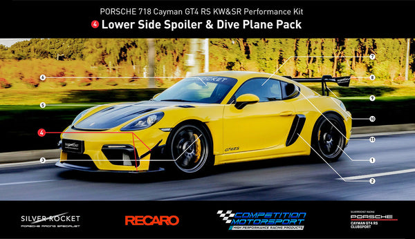 SilverRocket Dry Carbon Fiber Clubsport Dive Plane & Lower Side Spoiler Pack - ModMyEuro