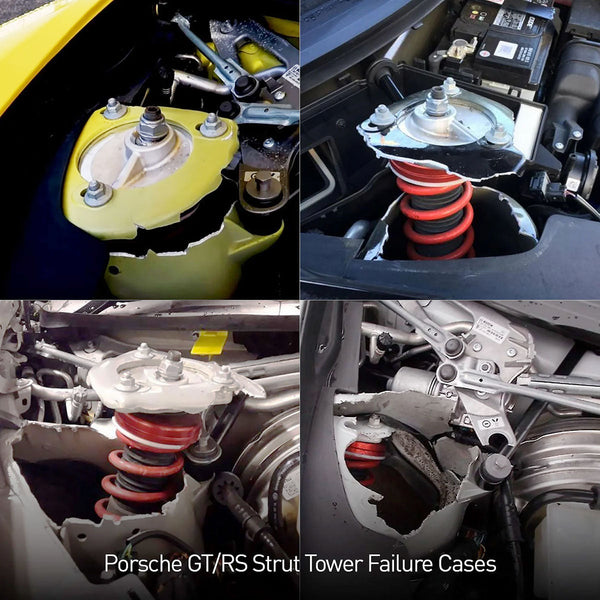 SilverRocket Custom Porsche Motorsport Front Strut Tower Reinforcement Plates - ModMyEuro