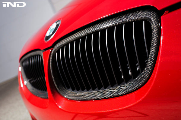 iND e9x m3 carbon fiber front grille set - iND Distribution