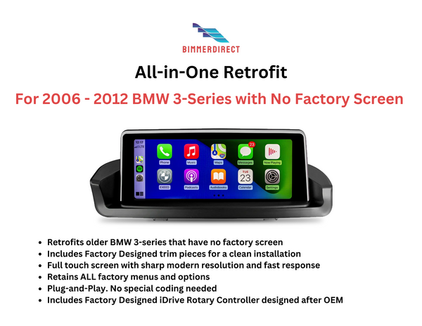 2004-2012 BMW Plug-n-Play CarPlay Kit w/o iDrive W/ Screen - ModMyEuro