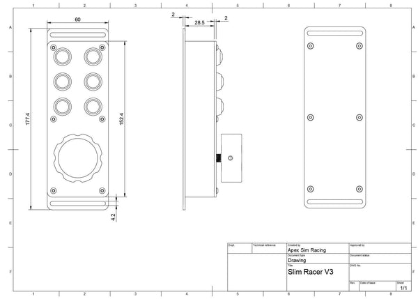 Slim Racer Button Boxes - Apex Sim Racing - Sim Racing Products