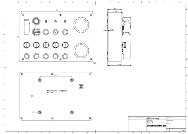 Downforce Button Box - Apex Sim Racing - Sim Racing Products