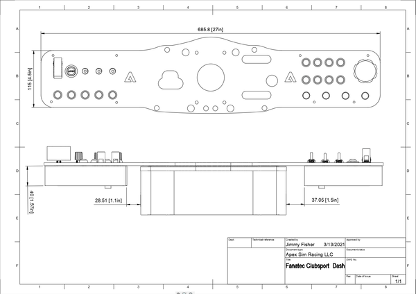 Fanatec Club Sport Dash Board - Apex Sim Racing - Sim Racing Products