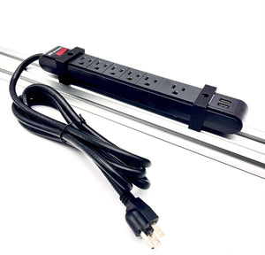 6 Outlet Rig Mounted Power Strip - Apex Sim Racing - Sim Racing Products