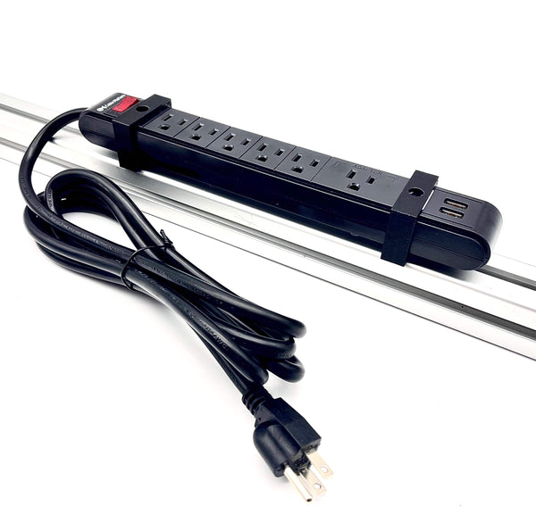6 Outlet Rig Mounted Power Strip - Apex Sim Racing - Sim Racing Products