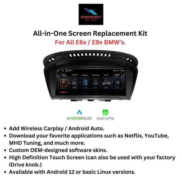 BMW E60, E90, E91, E92, E93 3 / 5 / 6-Series iDrive Upgrade (CarPlay and Android Auto) - ModMyEuro
