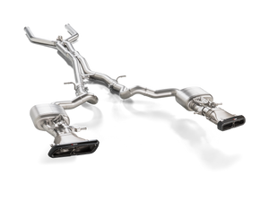 Akrapovic 2018 Mercedes Benz E63 Evolution Line (Titanium) & Link Pipe w/ Gloss Carbon Fiber Tips - ModMyEuro